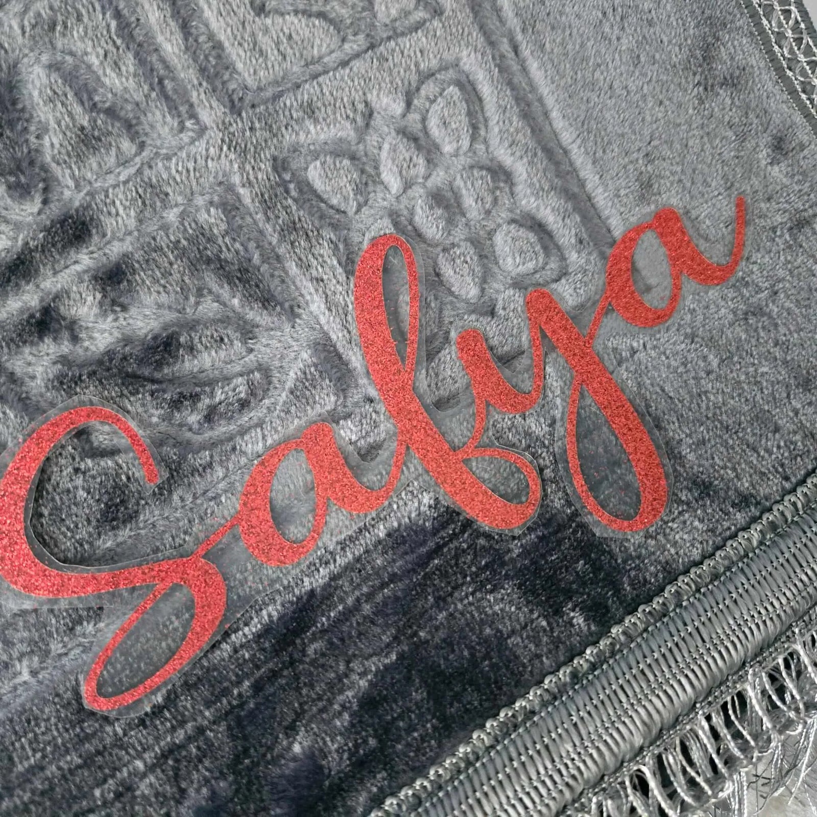 Tapis de prière épais gris Personnalisé