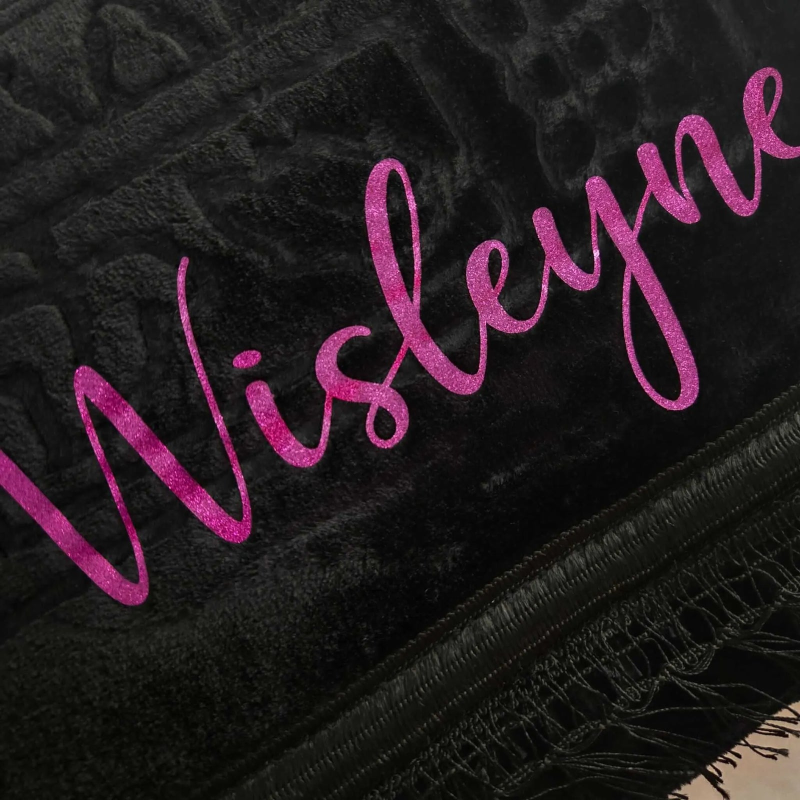 Tapis de prière épais noir Ébène Personnalisé