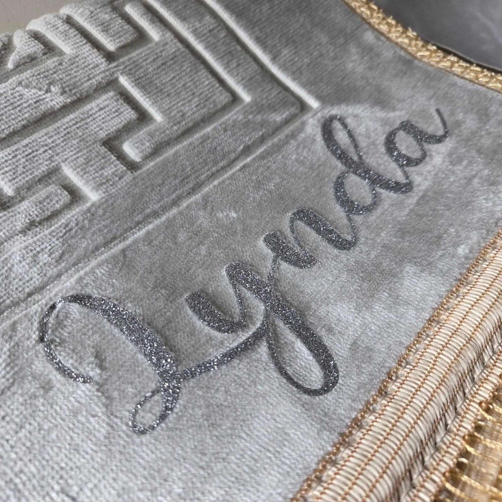 Tapis de prière épais blanc pur Personnalisé