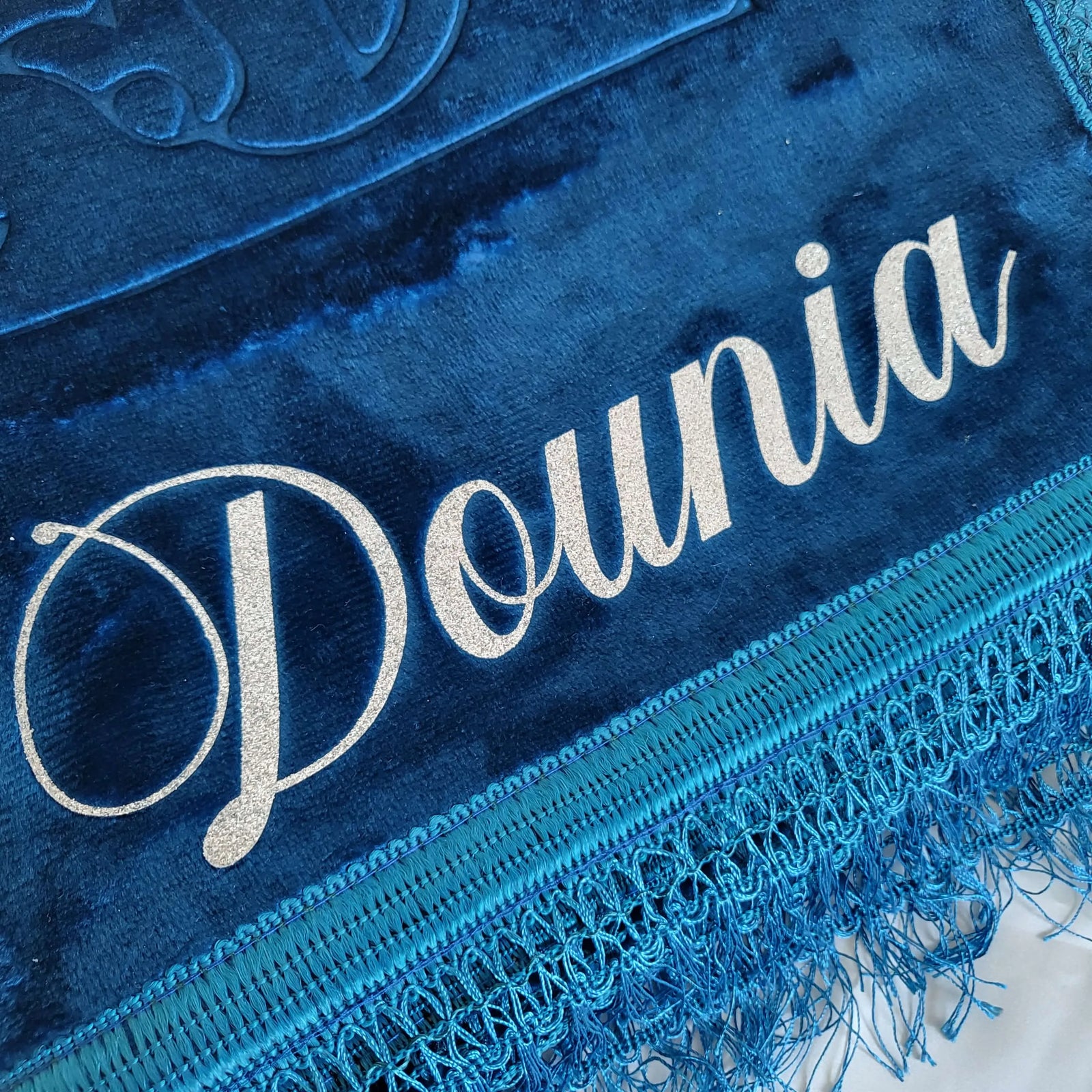 Tapis de prière épais Bleu turquoise
