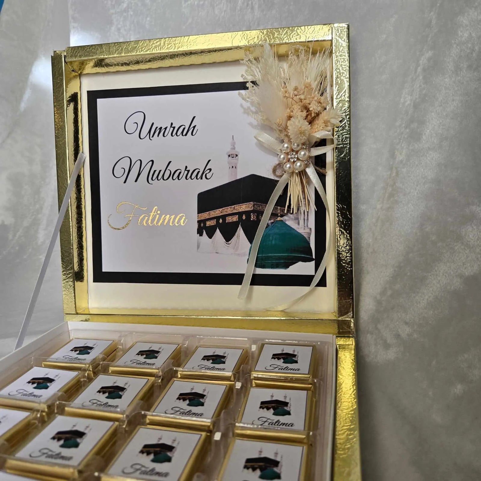 Boîte de Chocolats Personnalisée Umrah Mubarak