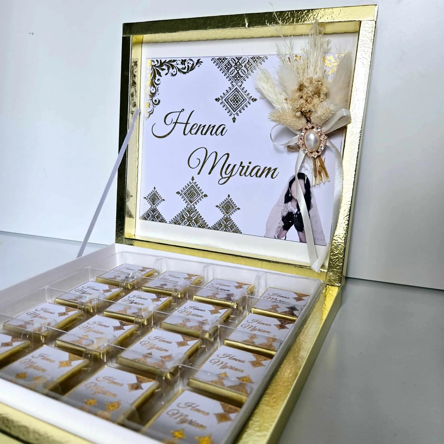 Boîte de Chocolats Personnalisée Henné