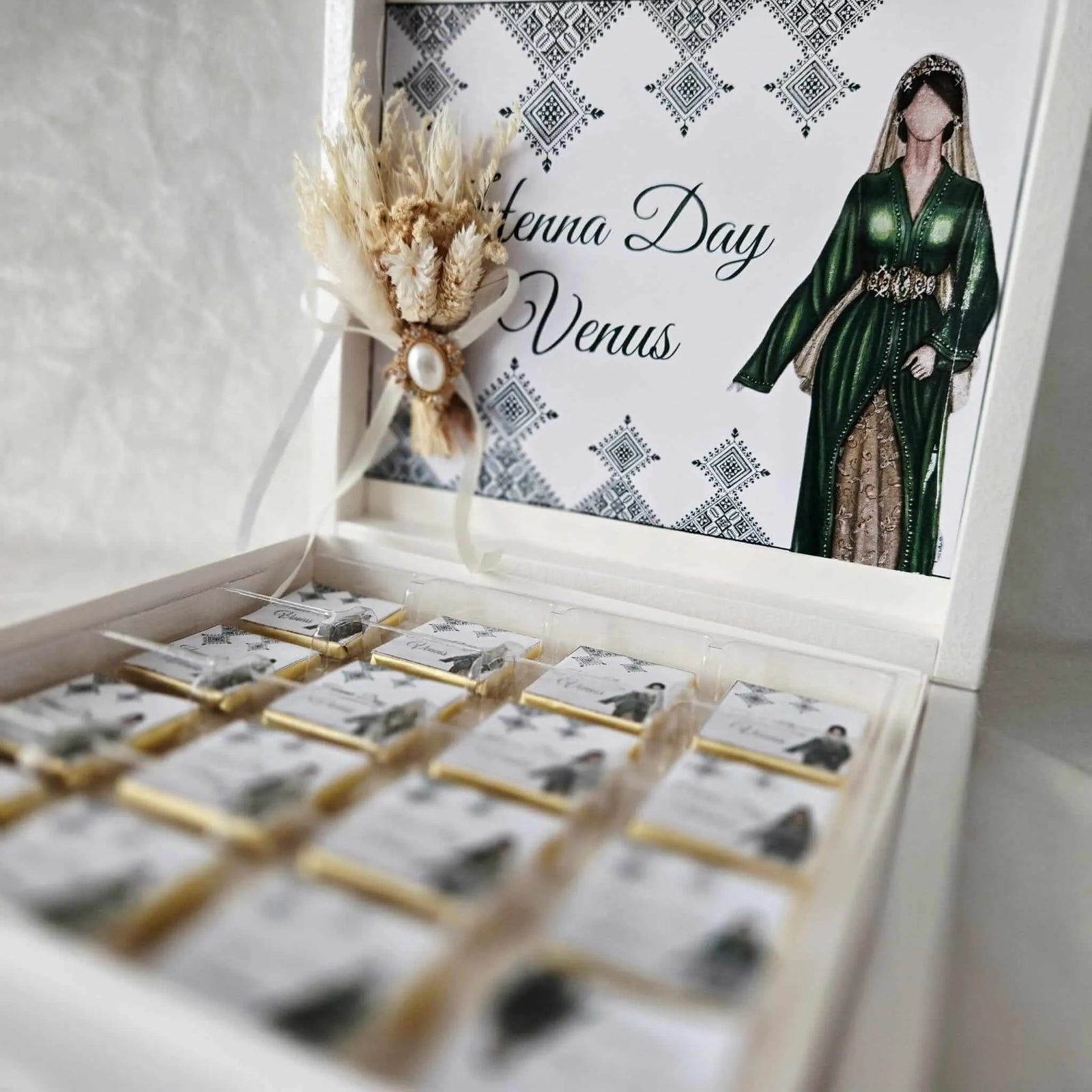 Boîte de Chocolats Personnalisée Henné