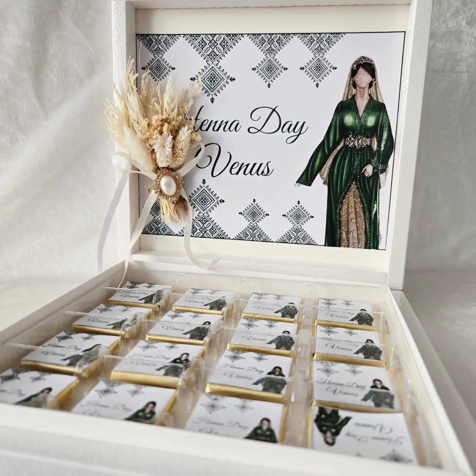 Boîte de Chocolats Personnalisée Henné