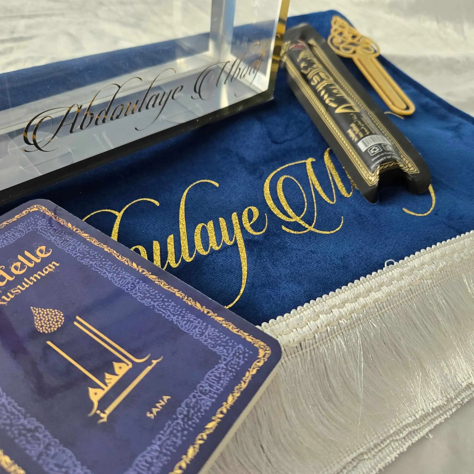 Coffret tapis de prière personnalisé