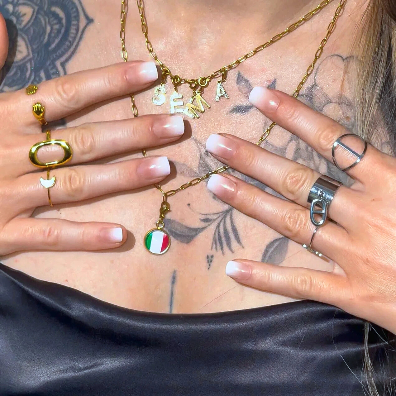 Bracelet et collier Charms Drapeaux