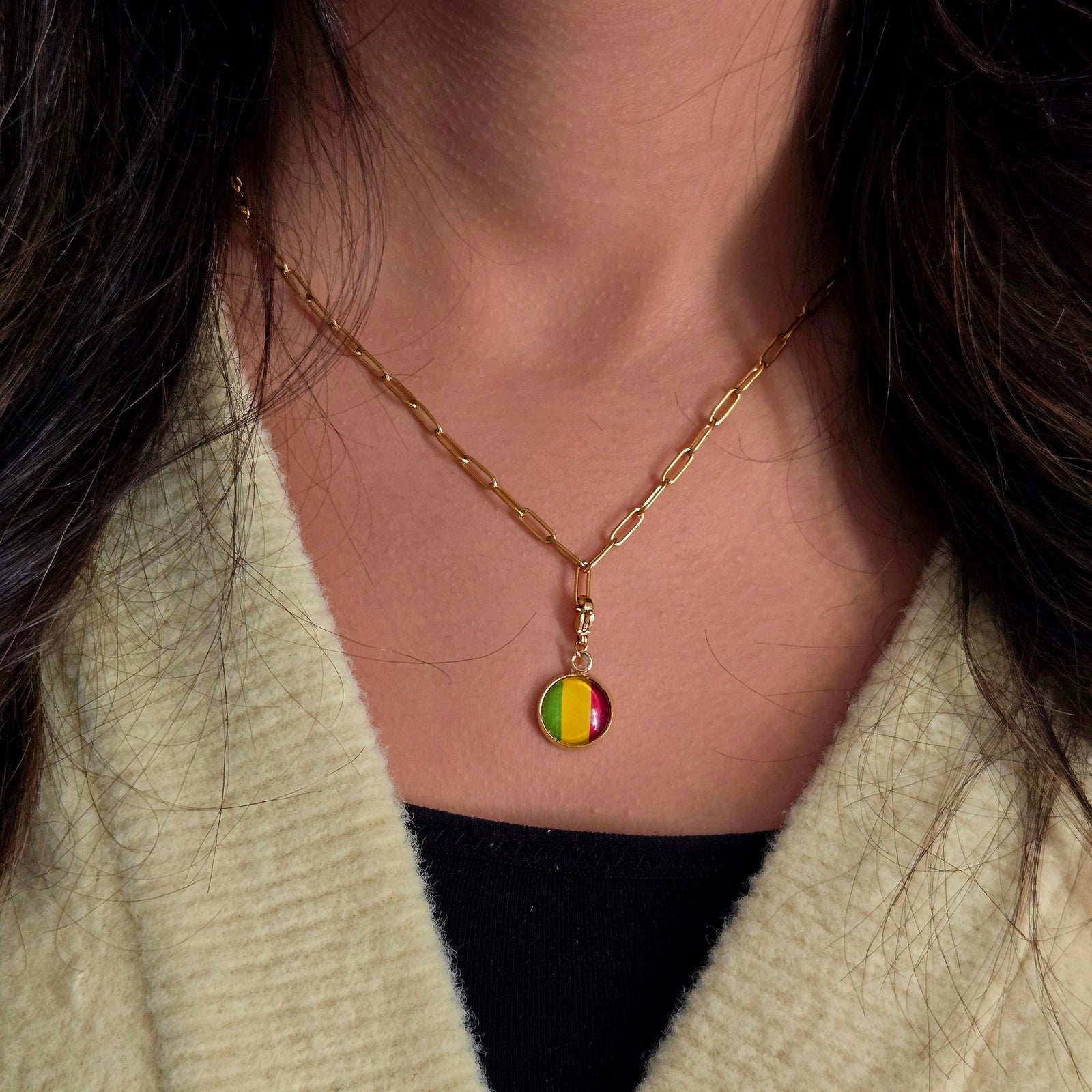 Bracelet et collier Charms Drapeaux