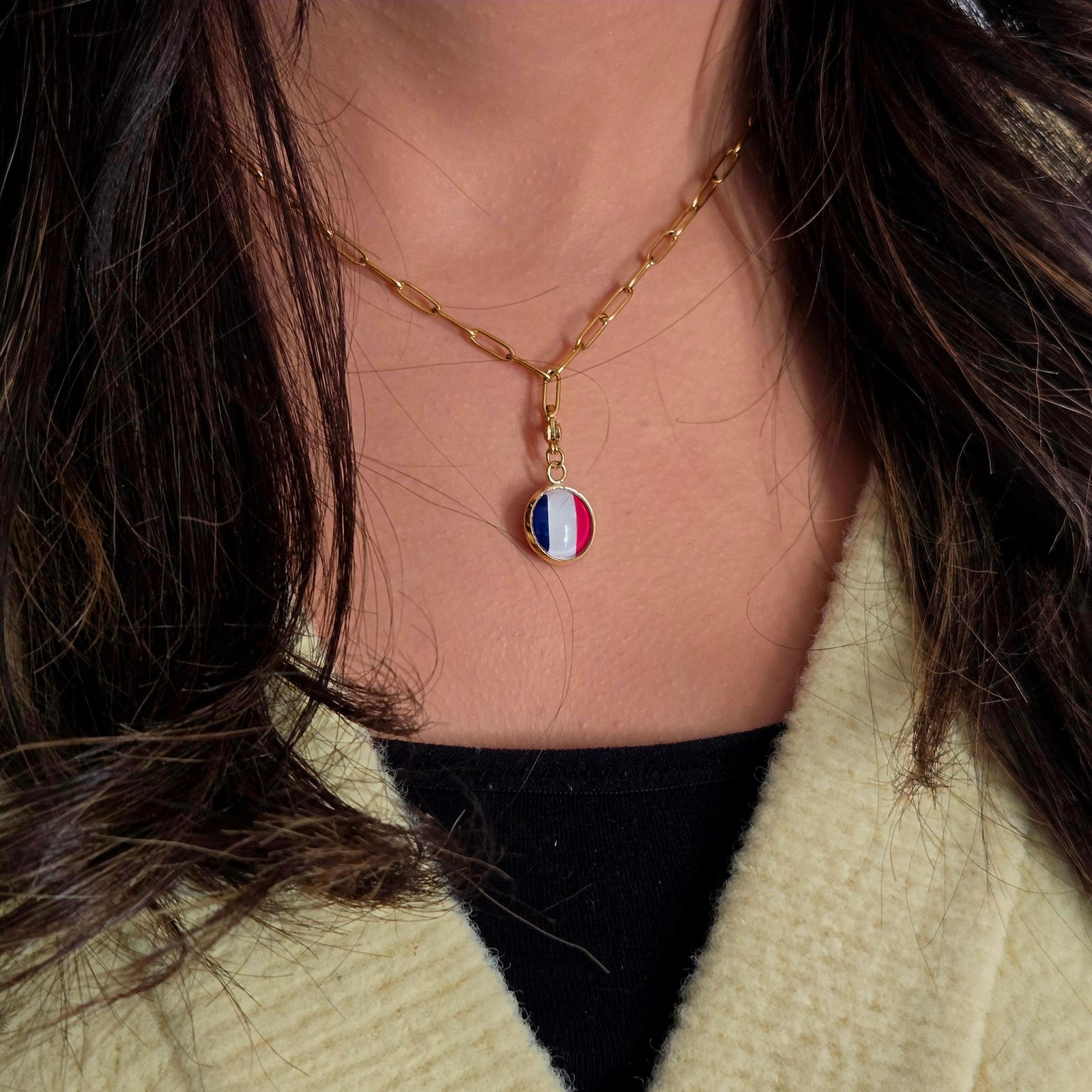 Bracelet et collier Charms Drapeaux