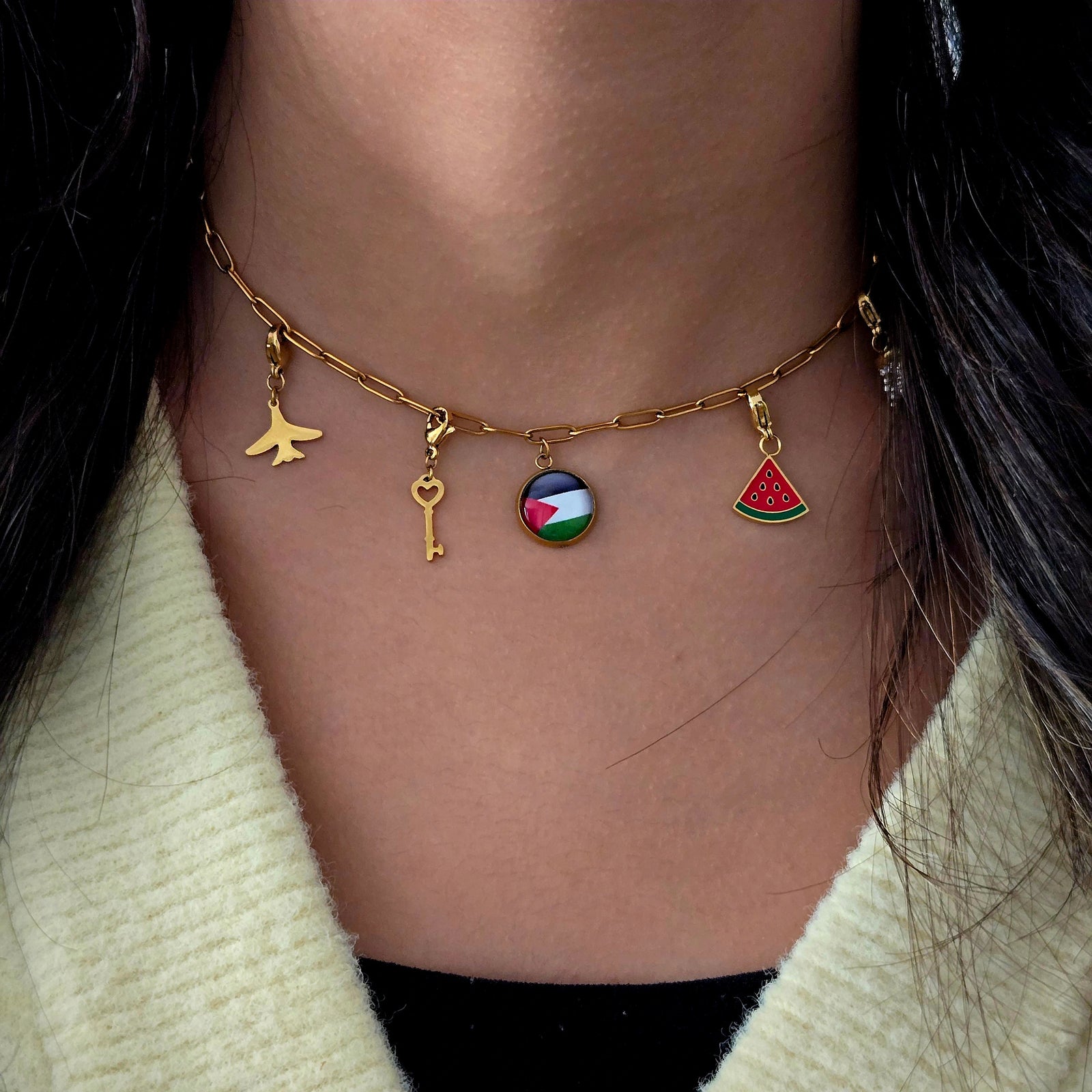 Bracelet et collier Charms Drapeaux