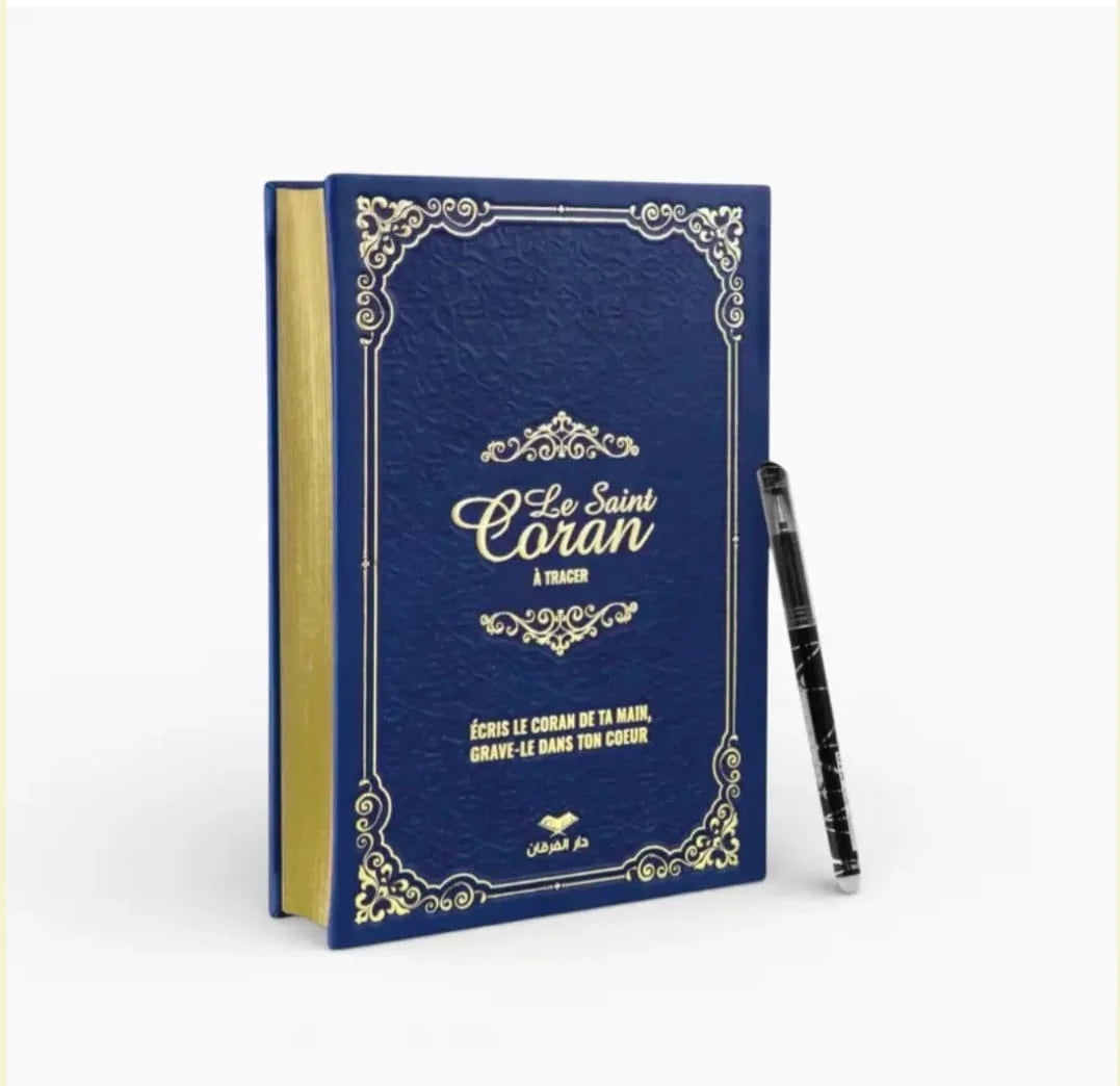 Coran à Tracer avec QR code Bleu marine