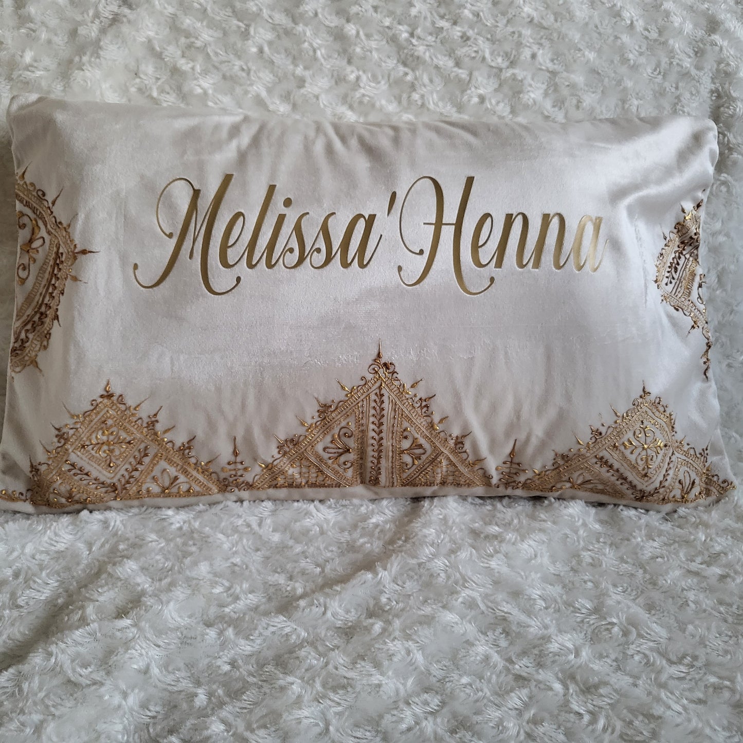 Coussin "Fessi" personnalisé format long