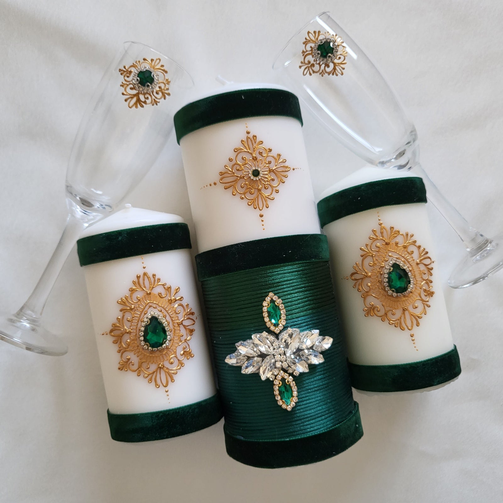 Bougies personnalisées Emeraude