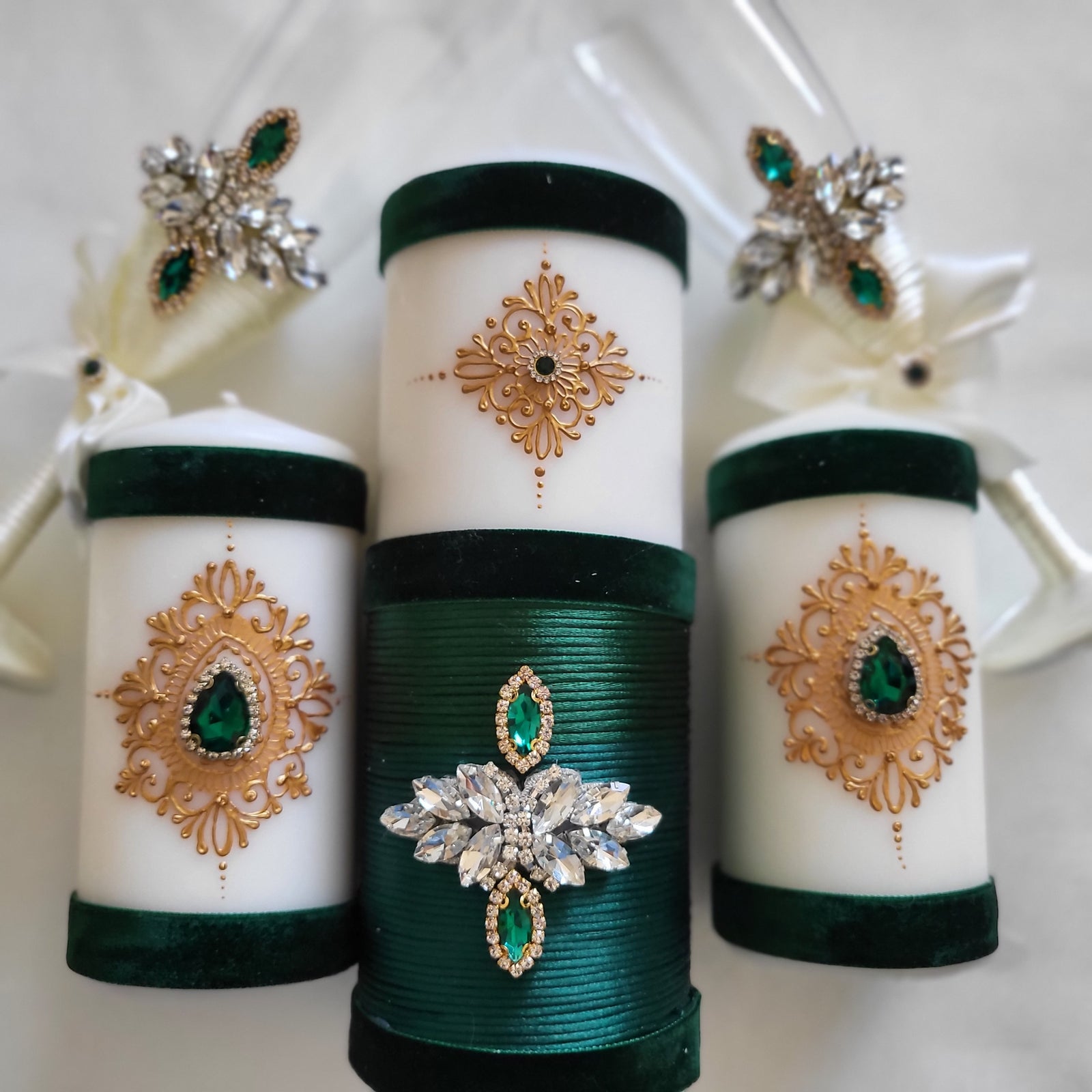 Bougies personnalisées Emeraude