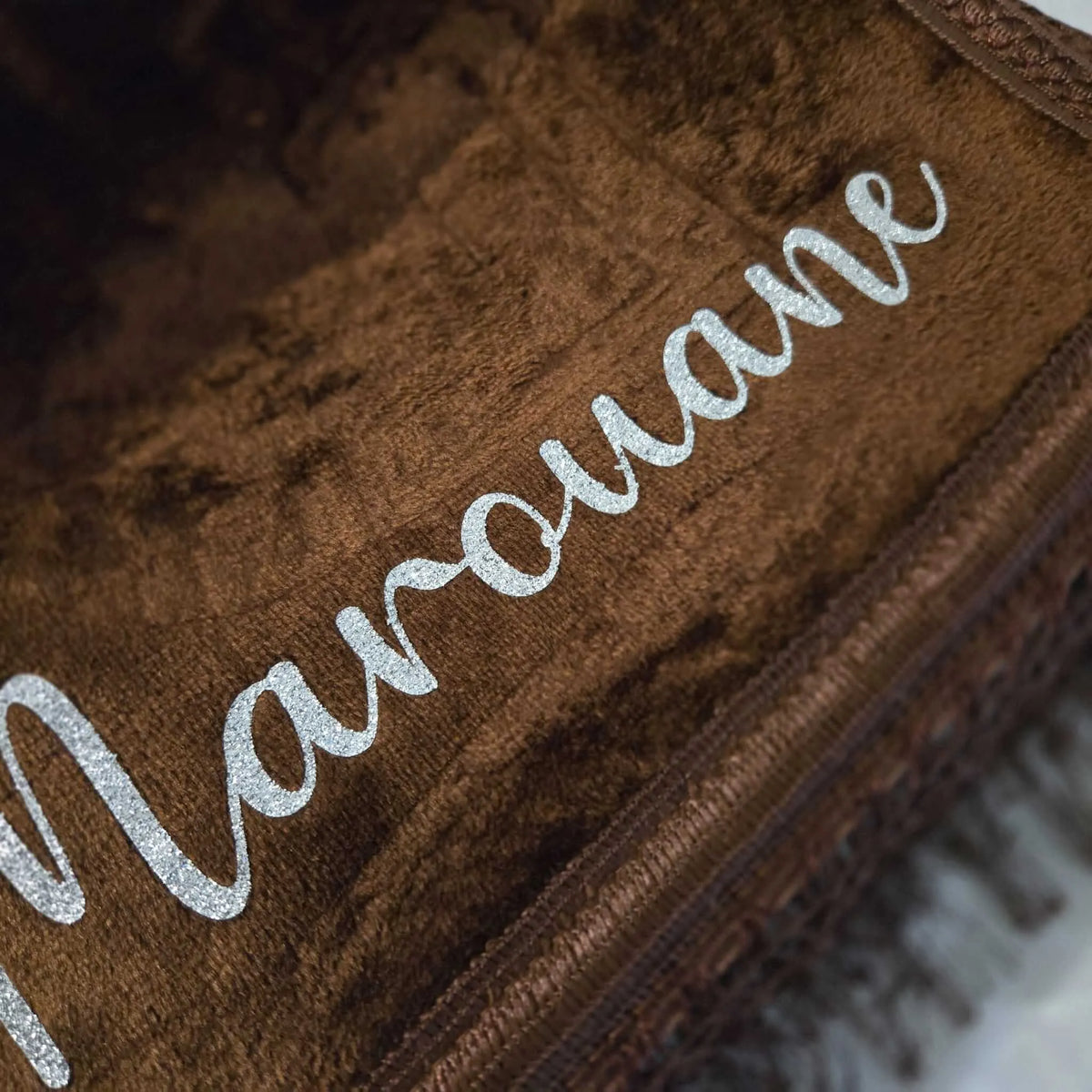 Tapis de Prière épais Marron chocolat