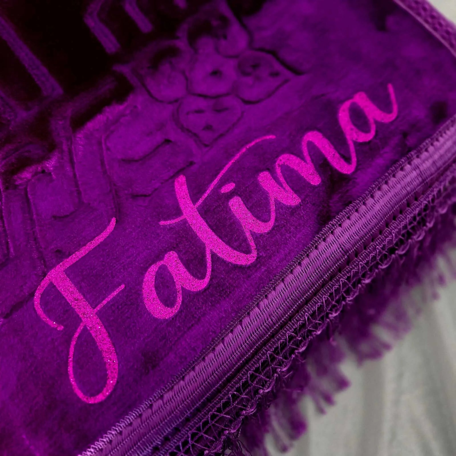 Tapis de Prière épais violet Personnalisé