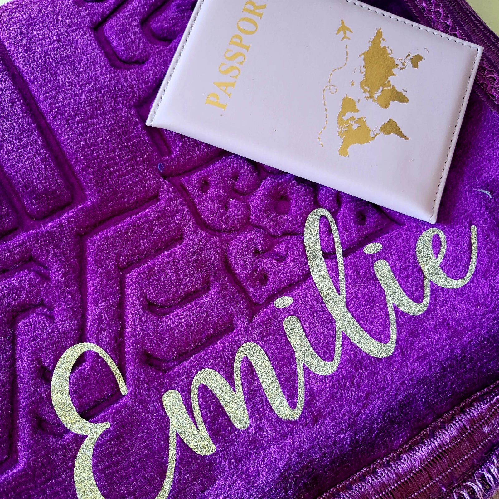 Tapis de Prière épais violet Personnalisé