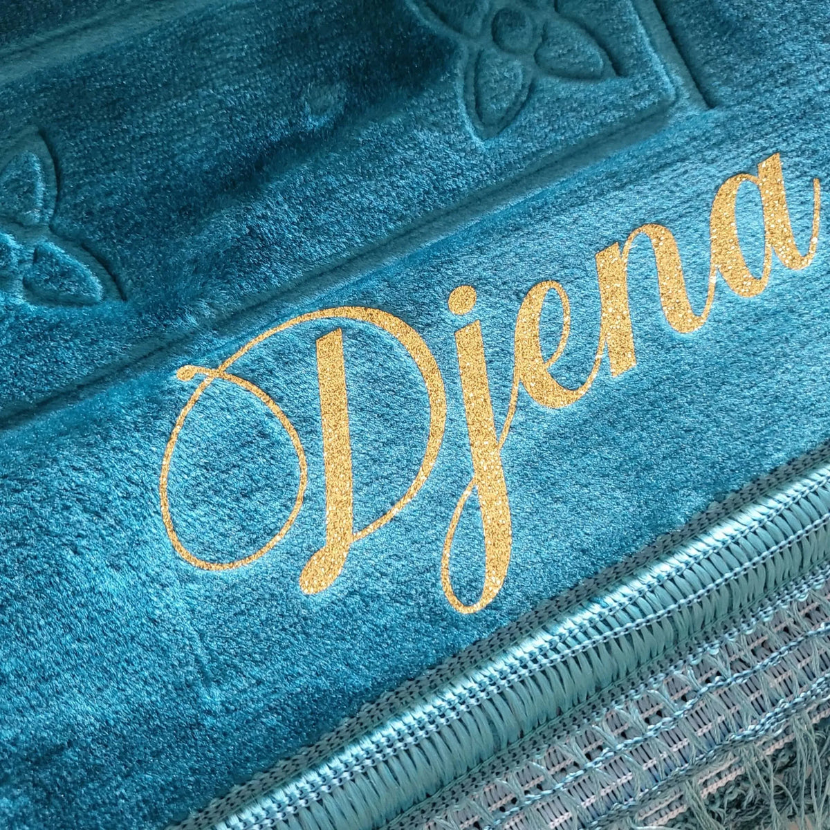 Tapis de prière épais Bleu turquoise