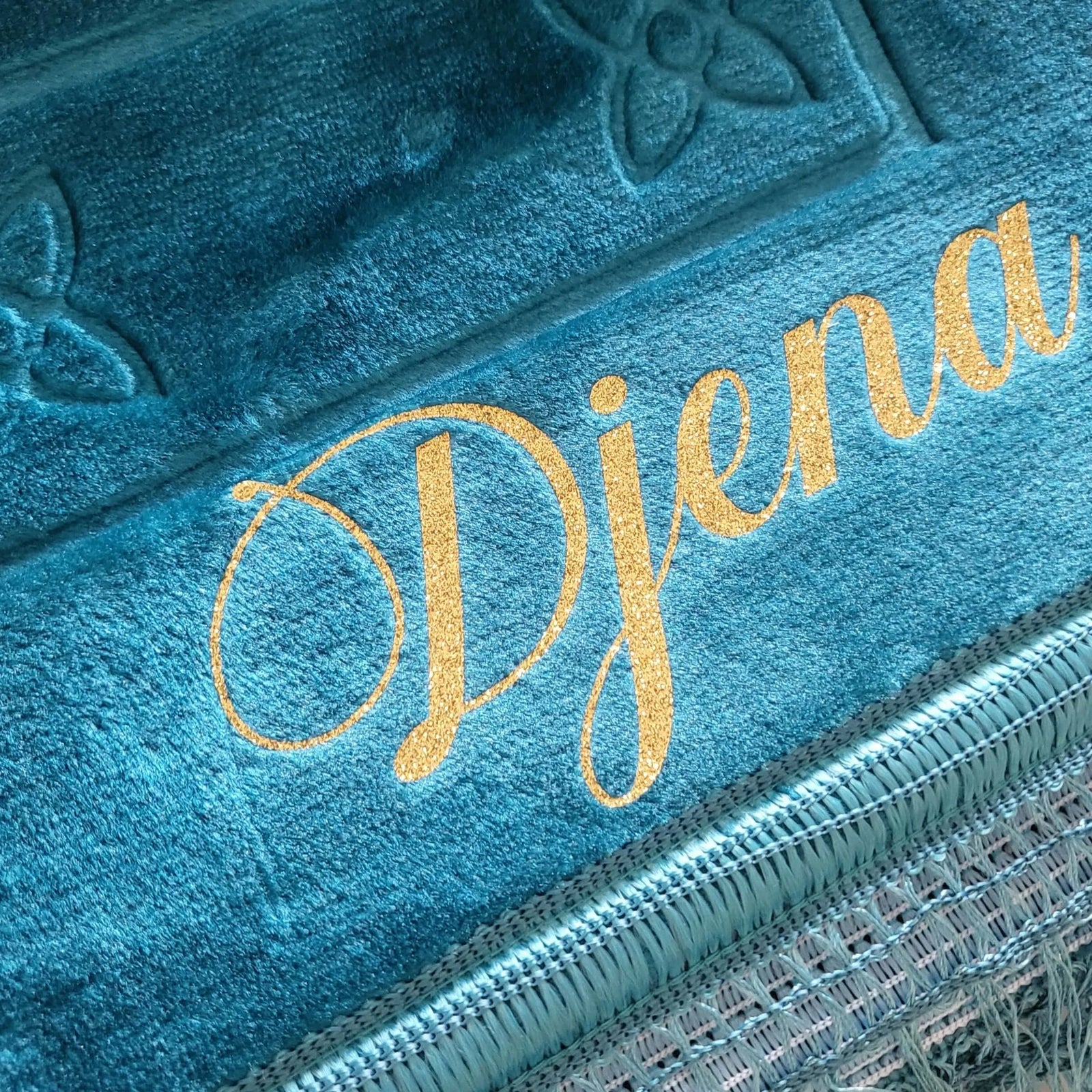 Tapis de prière épais Bleu turquoise