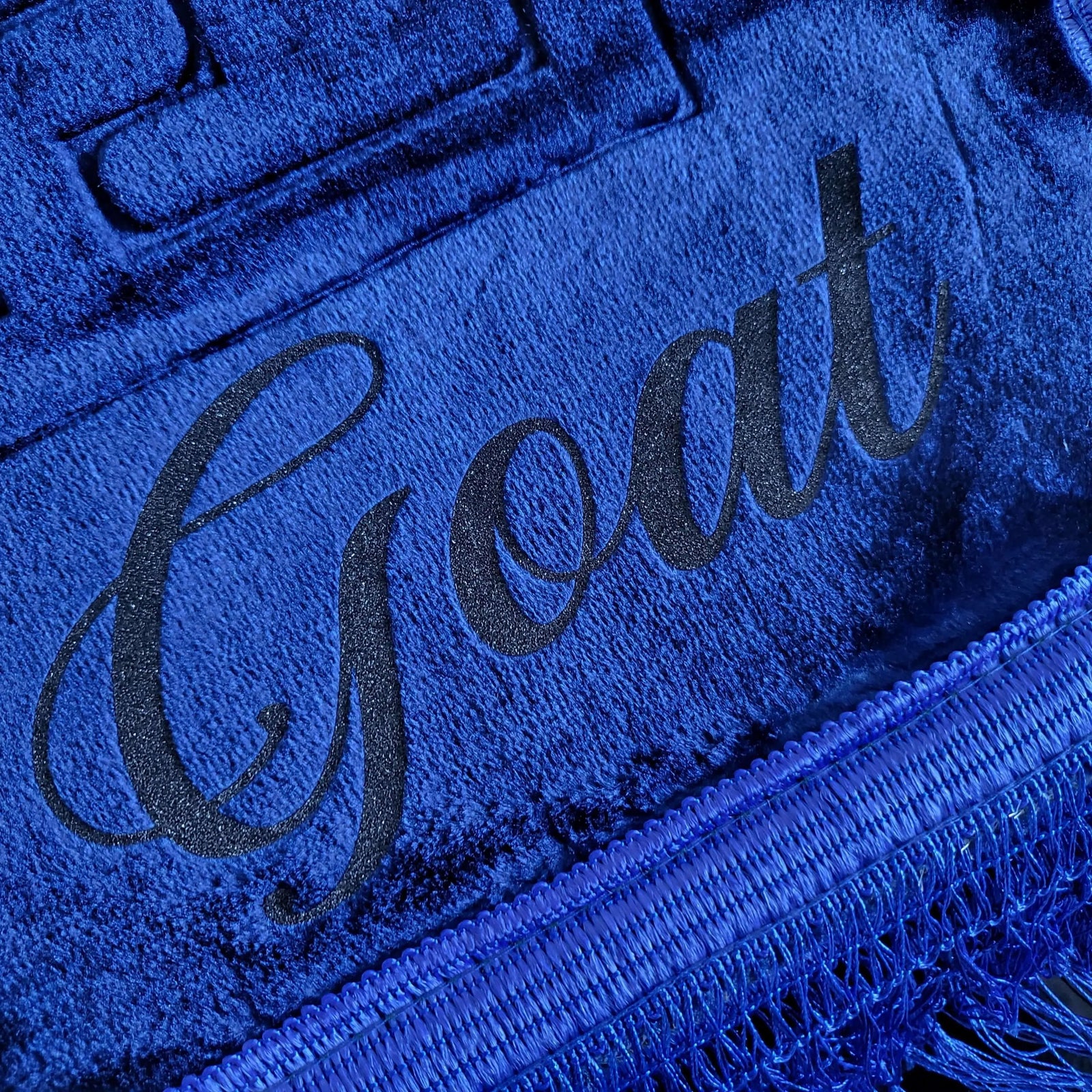 Tapis de prière épais bleu nuit