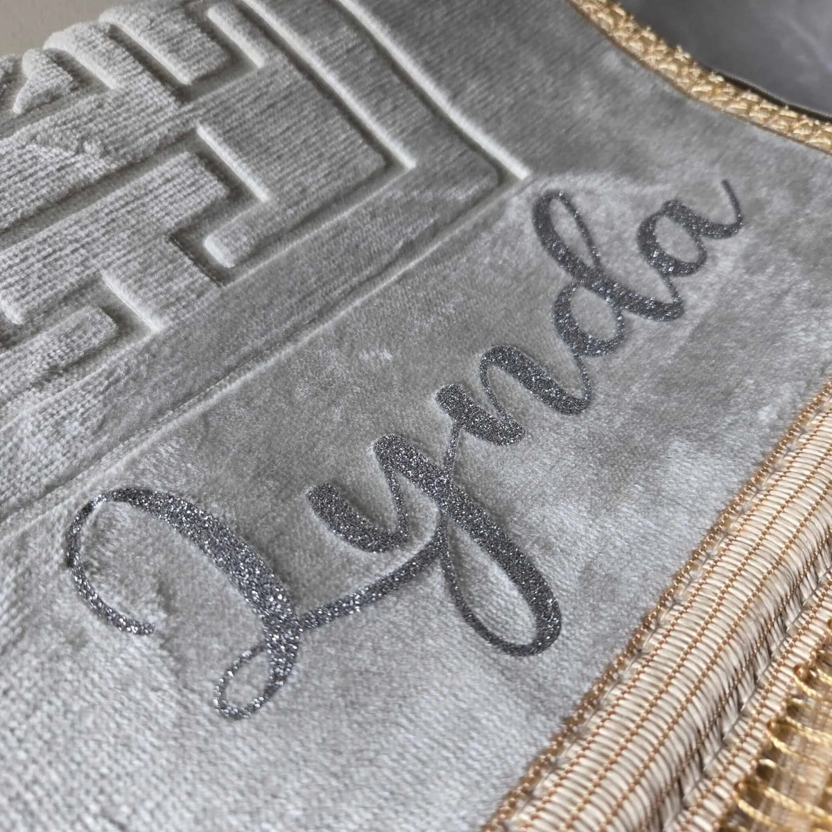 Tapis de prière épais blanc pur Personnalisé