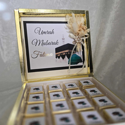 Boîte de Chocolats Personnalisée  Umrah Mubarak