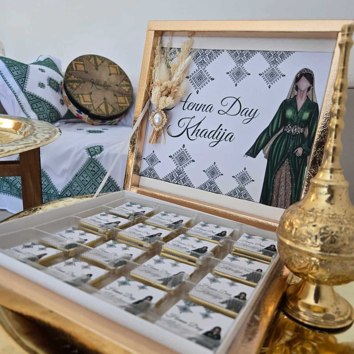 Boîte de Chocolats Personnalisée Henné