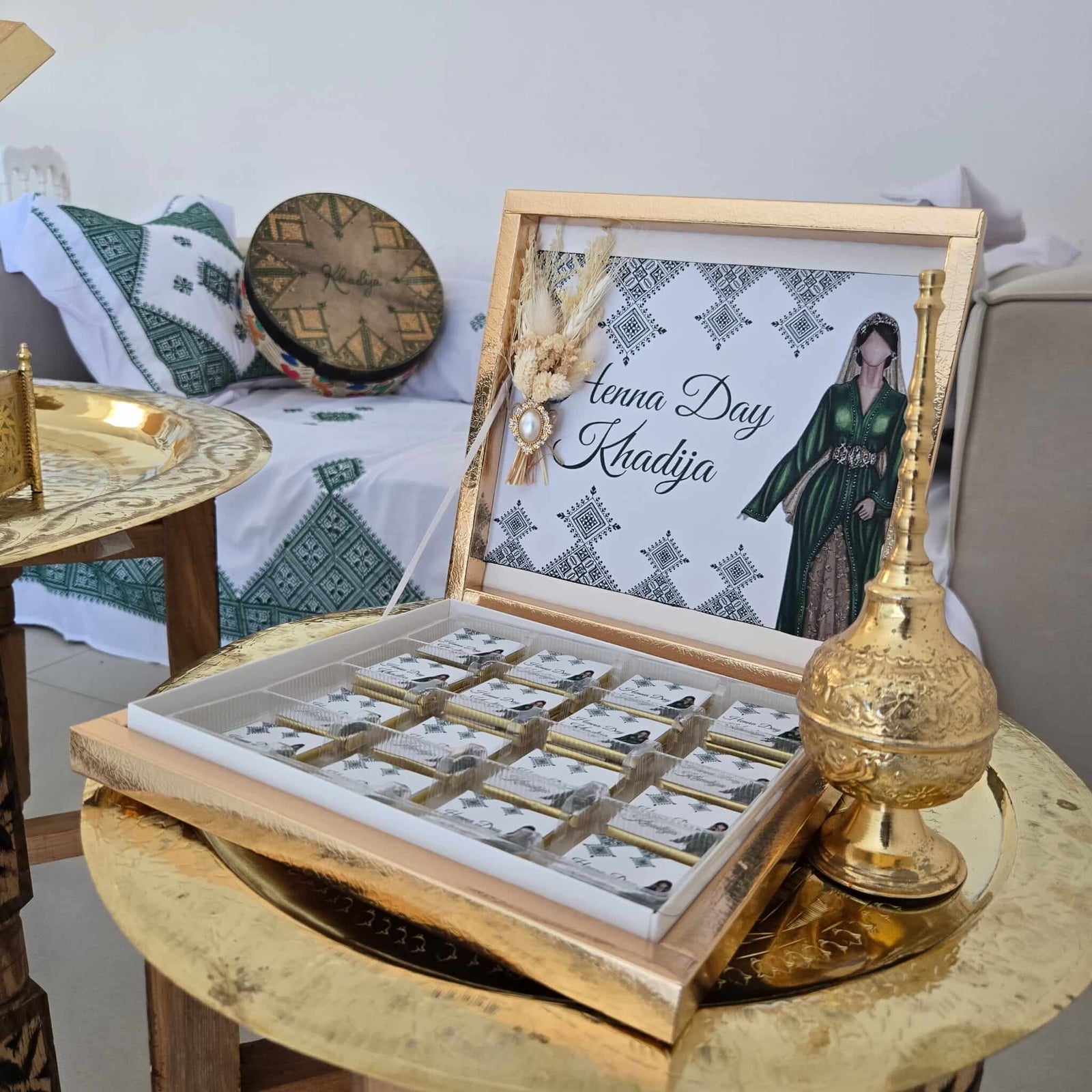 Boîte de Chocolats Personnalisée Henné