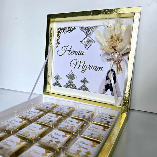 Boîte de Chocolats Personnalisée Henné