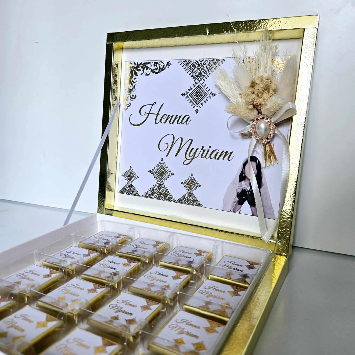 Boîte de Chocolats Personnalisée Henné