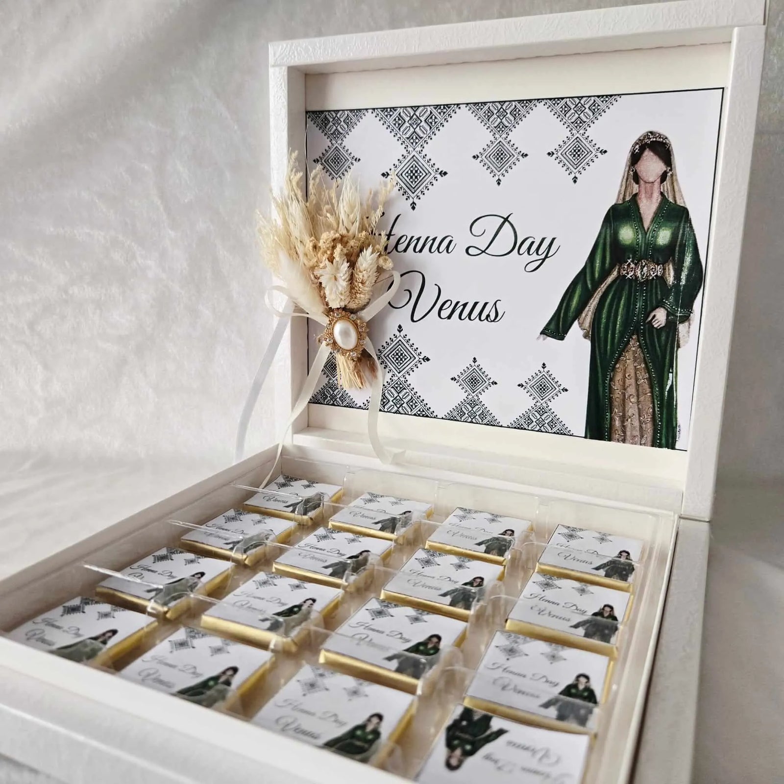 Boîte de Chocolats Personnalisée Henné