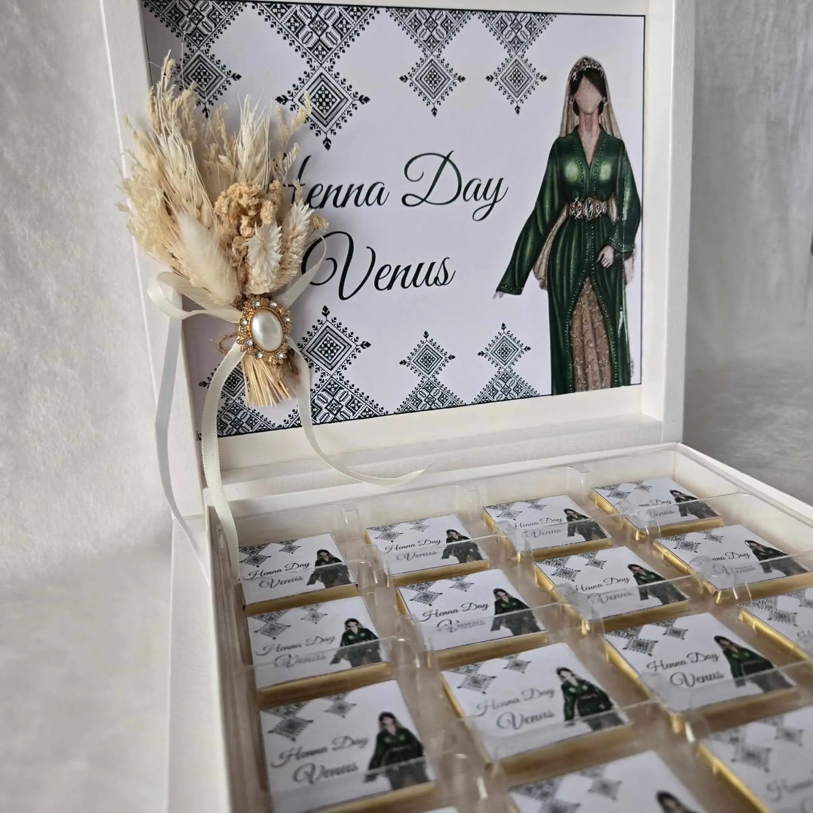 Boîte de Chocolats Personnalisée Henné