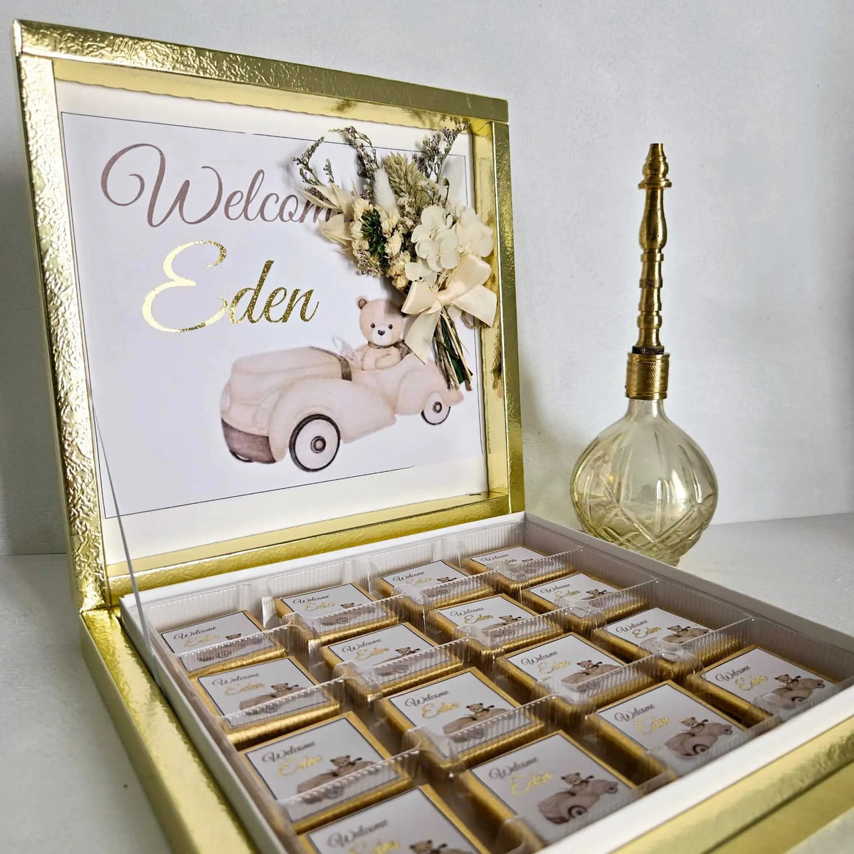 Boîte de chocolats personnalisée  naissance