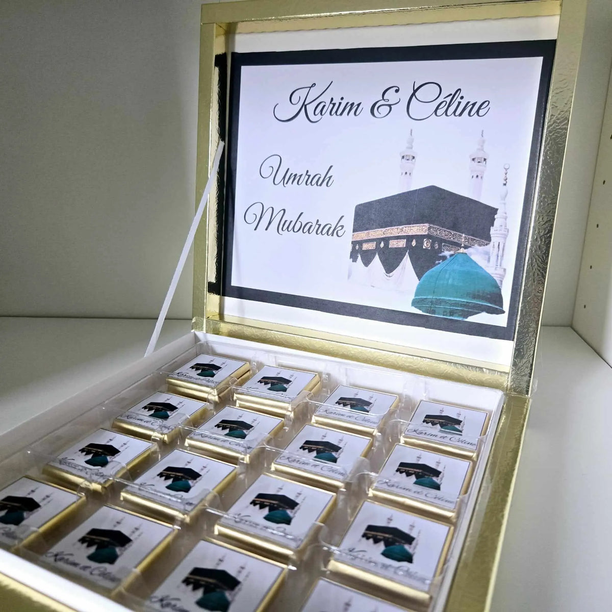 Boîte de Chocolats Personnalisée  Umrah Mubarak