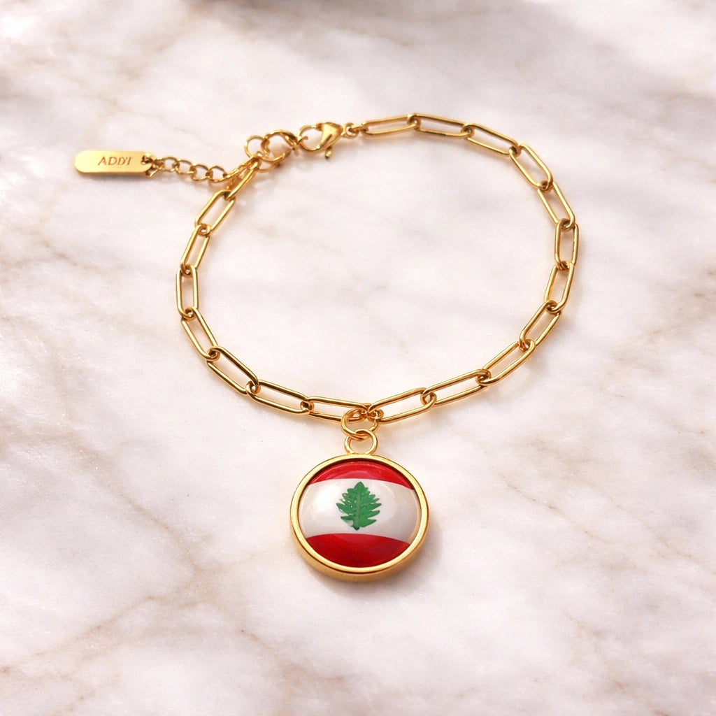 Bracelet et collier Charms Drapeaux