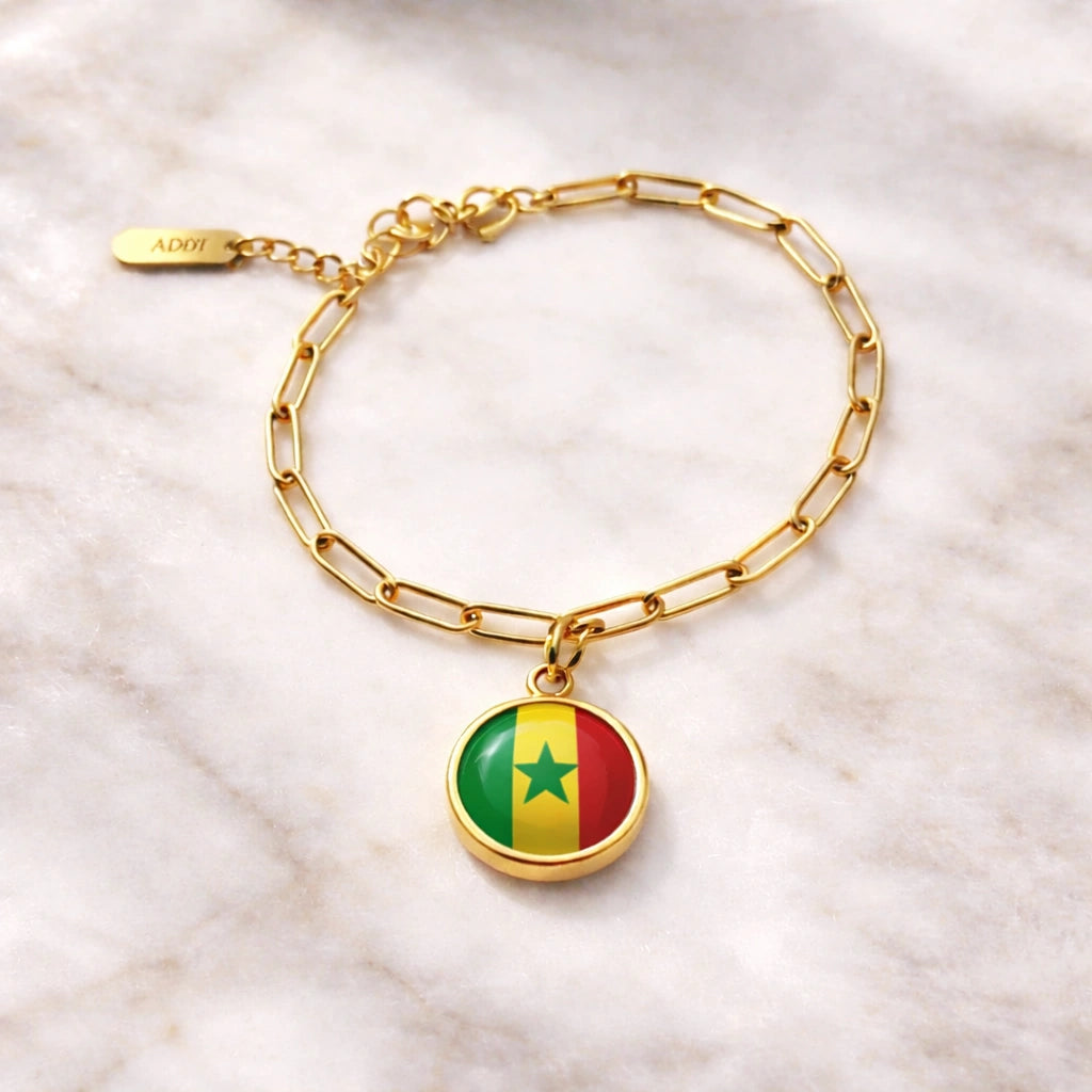 Bracelet et collier Charms Drapeaux