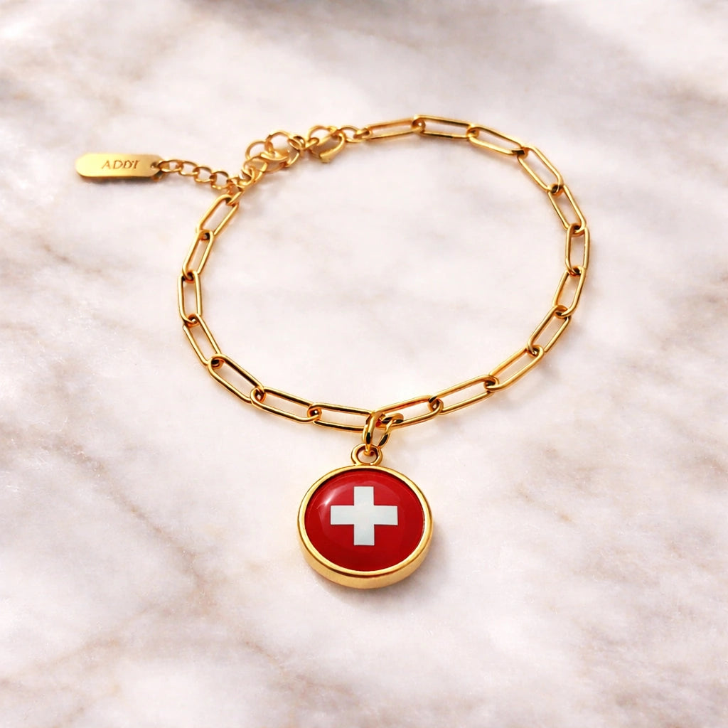 Bracelet et collier Charms Drapeaux