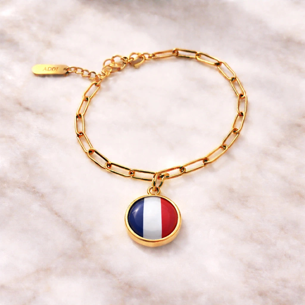 Bracelet et collier Charms Drapeaux