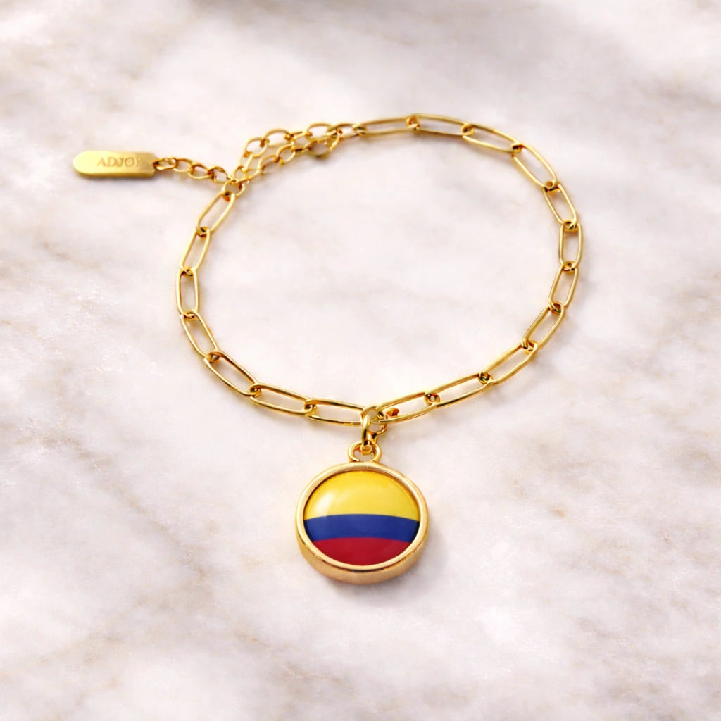 Bracelet et collier Charms Drapeaux