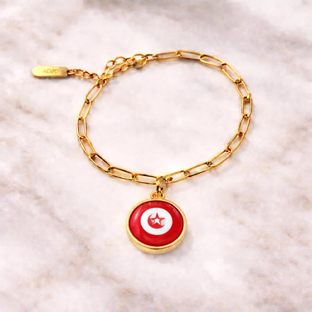 Bracelet et collier Charms Drapeaux