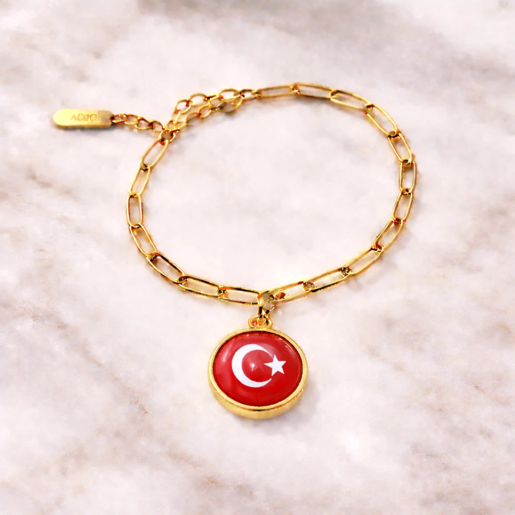 Bracelet et collier Charms Drapeaux