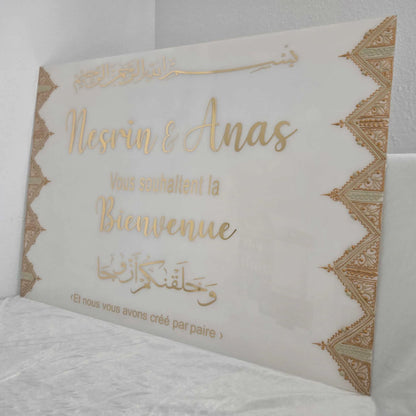 Panneau de bienvenue Mariage/Fiançailles ( Plexiglass )