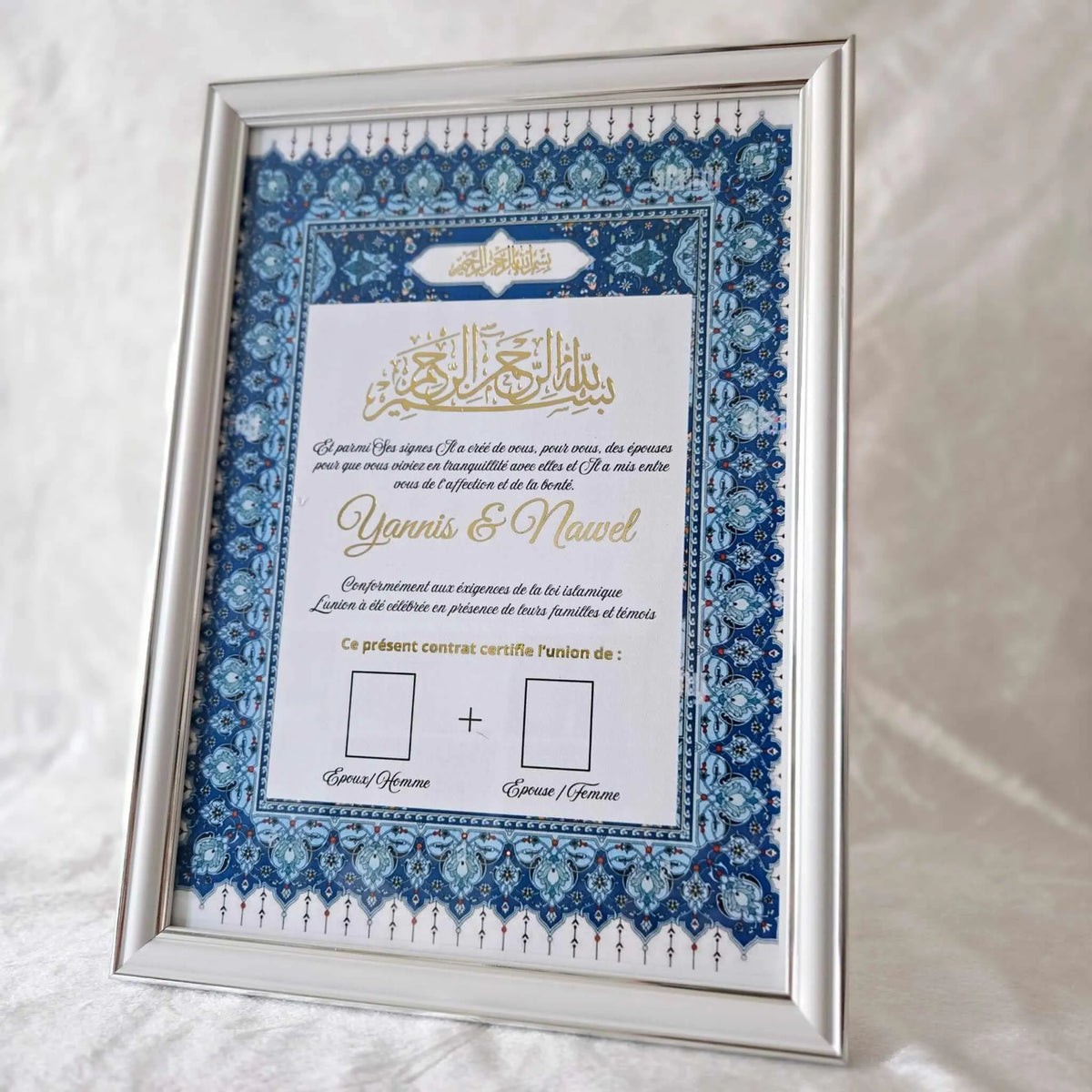 Certificat de mariage