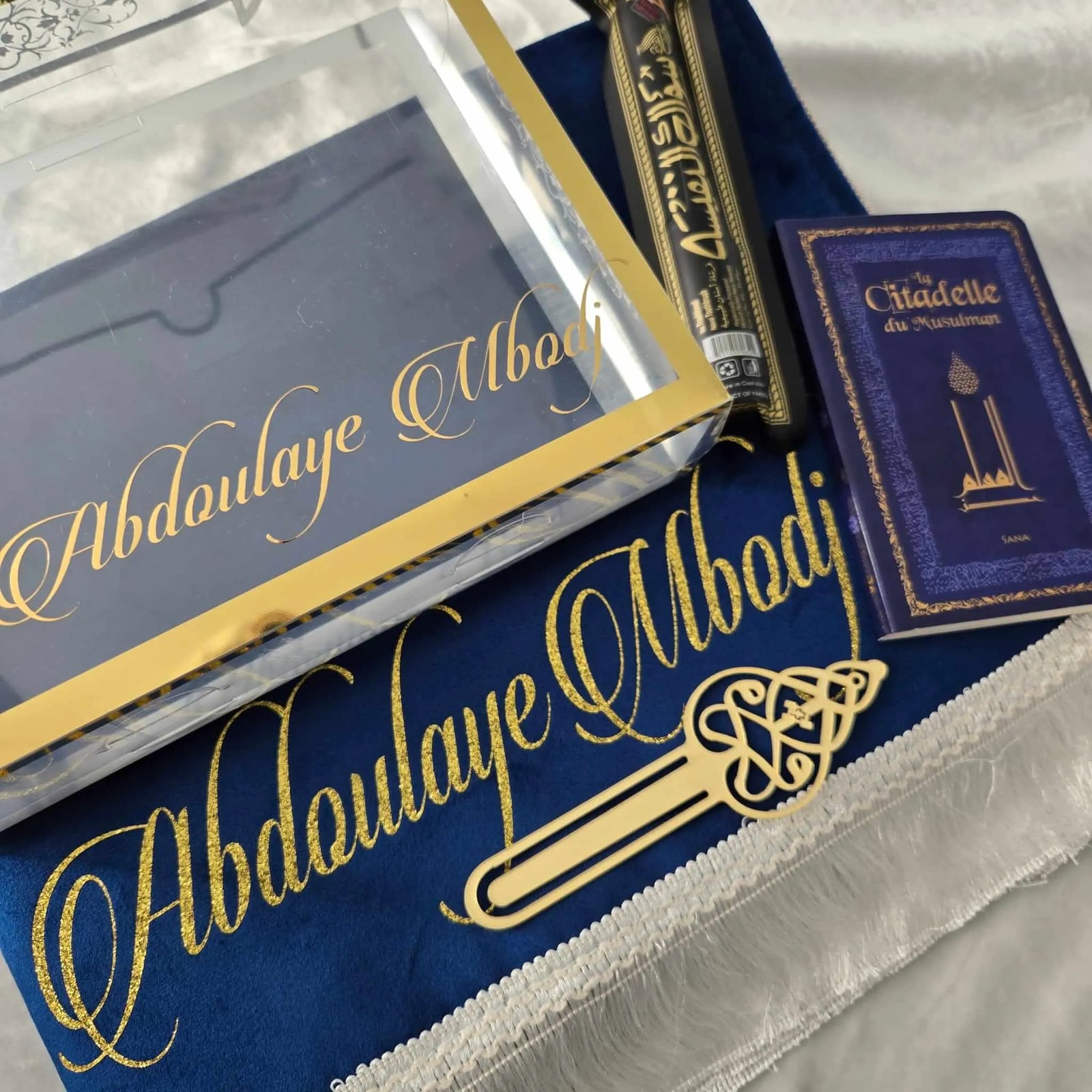 Coffret tapis de prière personnalisé