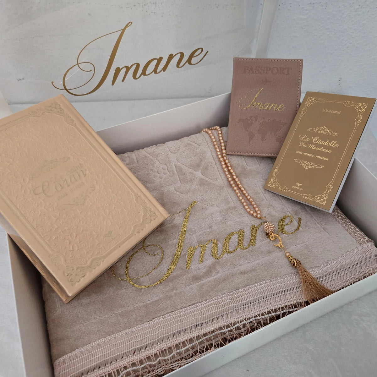 Coffret coran tapis de prière femme