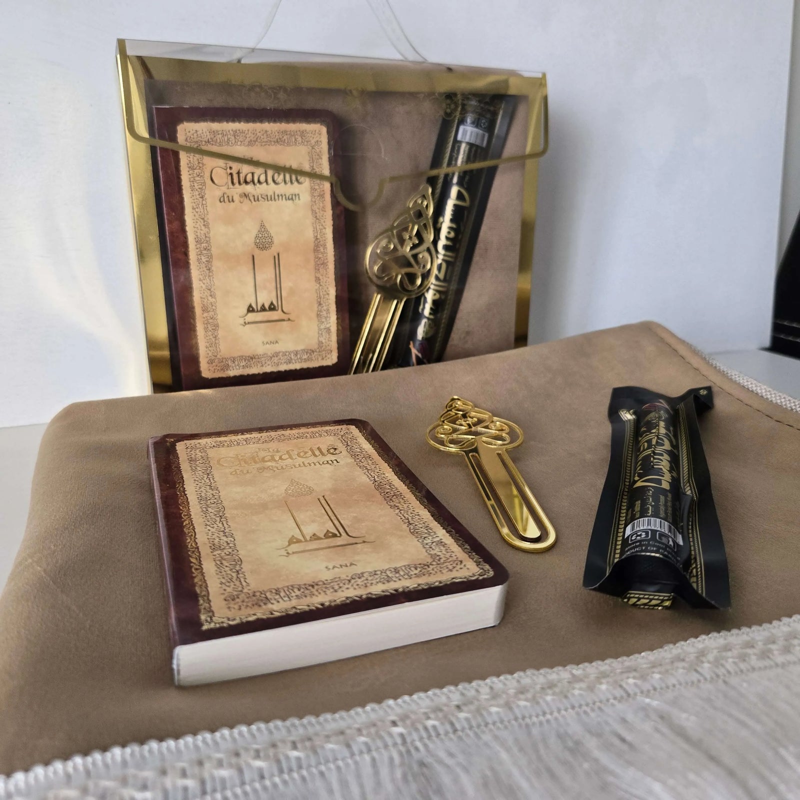 Coffret tapis de prière personnalisé