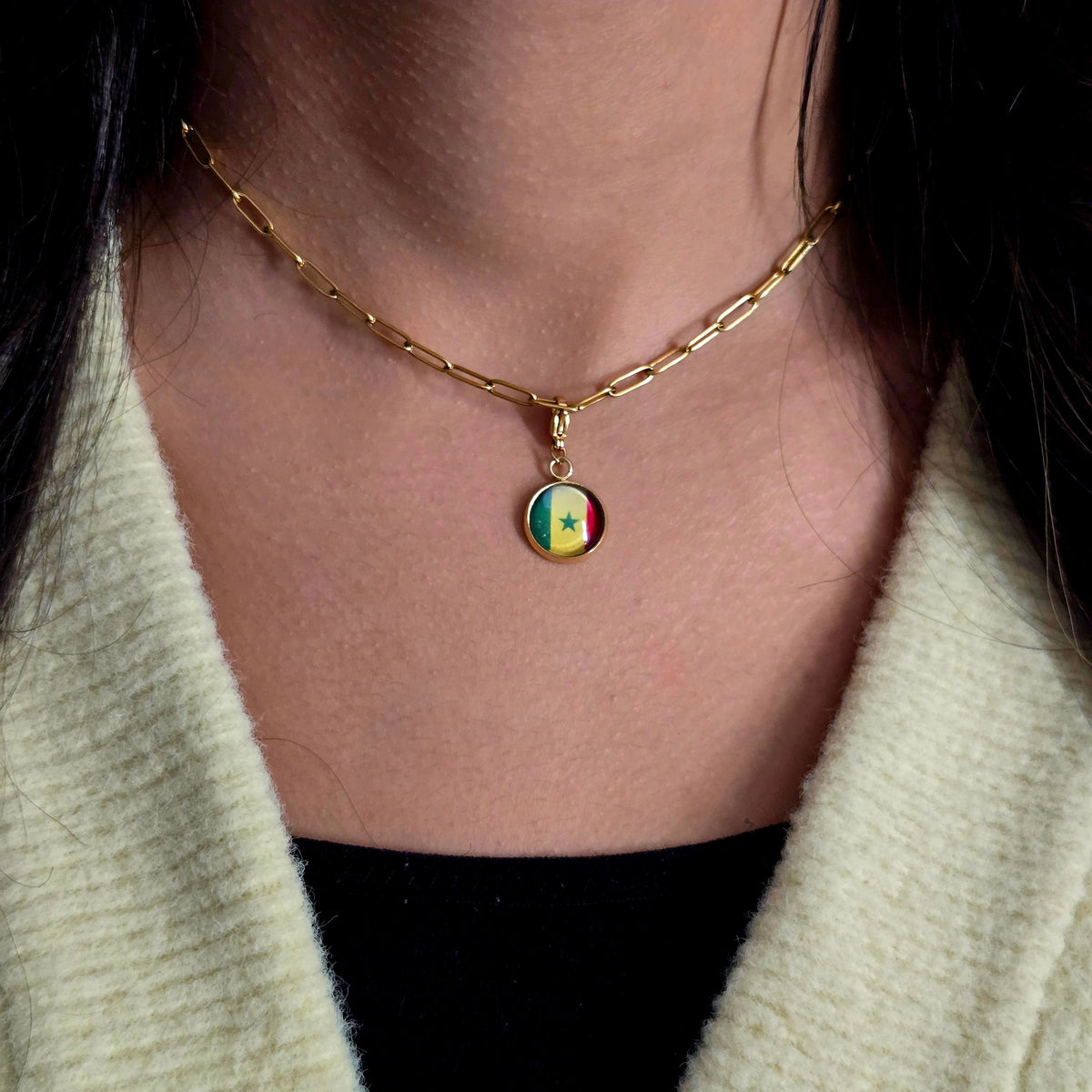 Bracelet et collier Charms Drapeaux