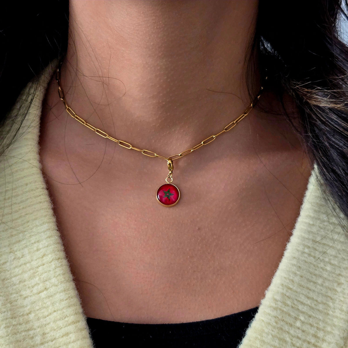 Bracelet et collier Charms Drapeaux