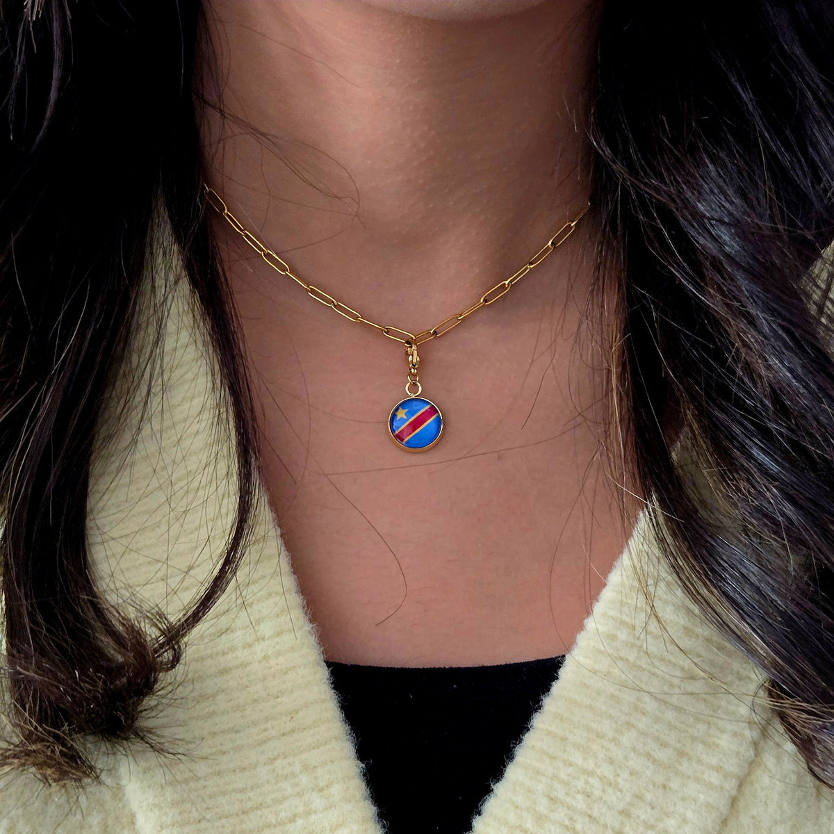 Bracelet et collier Charms Drapeaux