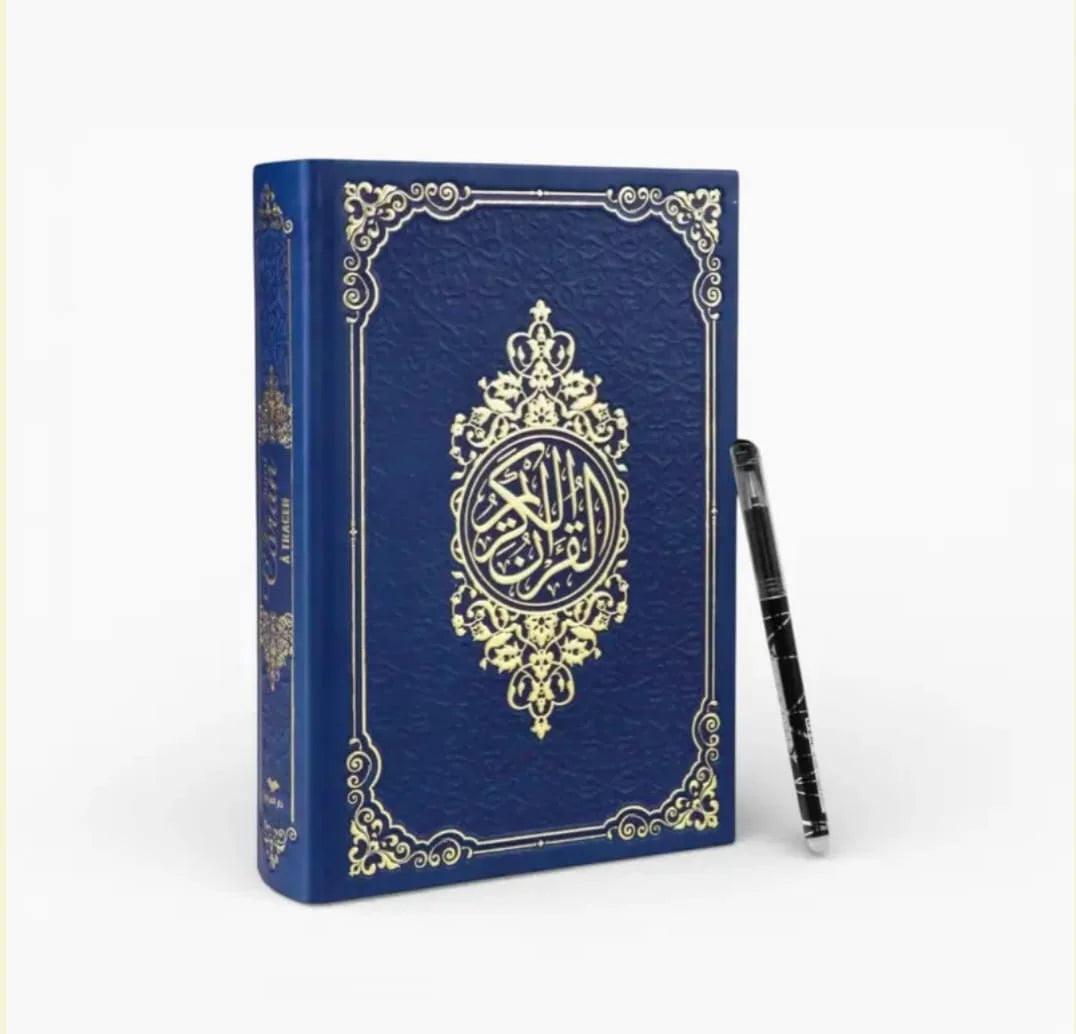 Coran à Tracer avec QR code Bleu marine
