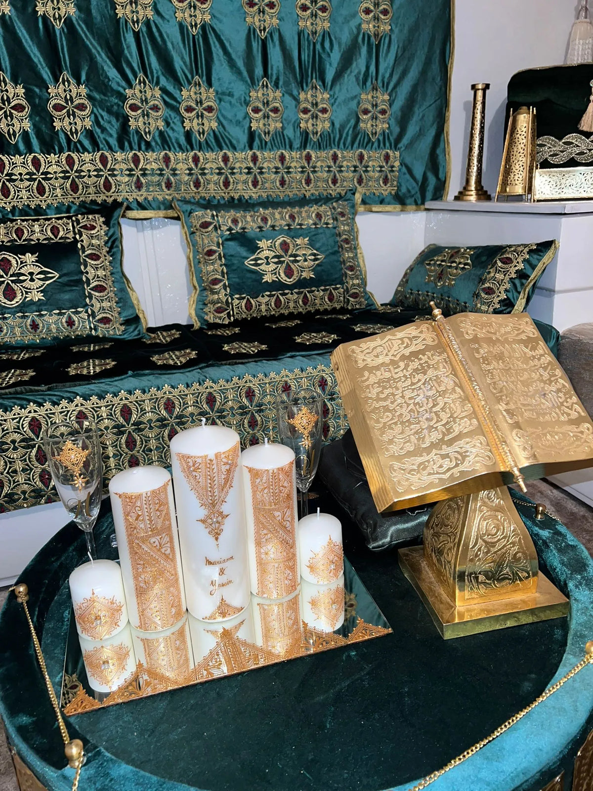 Décor Vert et Doré  traditionnelle 2023 VENDU